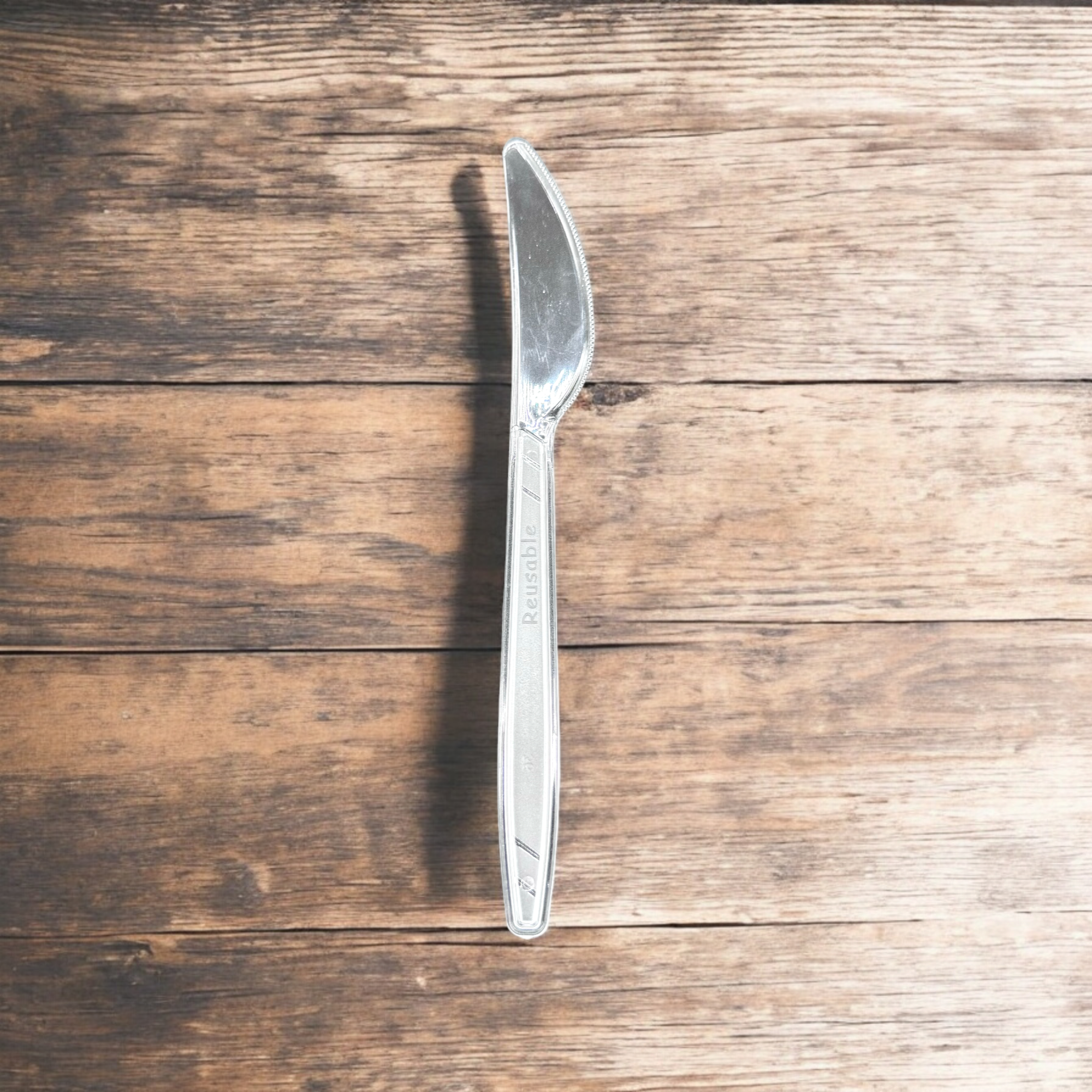 Couteau en plastique cristal réutilisable 180 mm